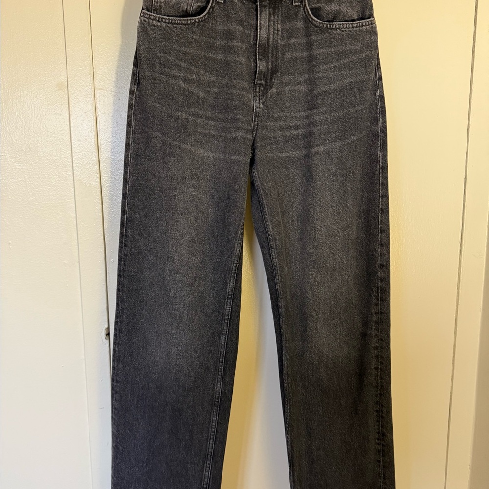 Zara Dark Gray Straight Leg Jeans